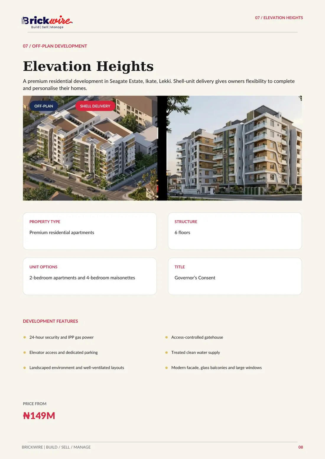 Elevation Heights — off-plan apartments and maisonettes from ₦149M