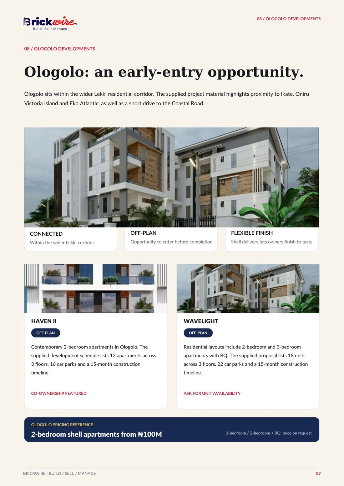 Ologolo developments — Haven II and Wavelight